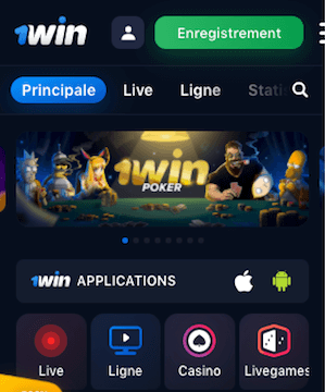 1win apk menu mobile